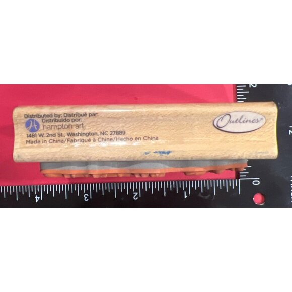 Halloween Owl & Pumpkin Wood Mounted Rubber Stamp By Hampton Art Outlines PSO663 - Picture 3 of 4